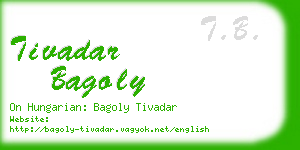 tivadar bagoly business card